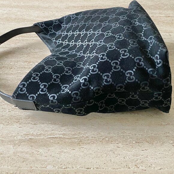 Vintage Gucci Tom Ford-era Guccissima Suede Metal Handle Hobo Bag - Picture 5 of 14